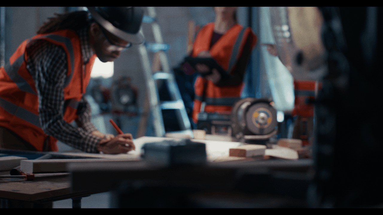 Cardboard Spaceship — production still